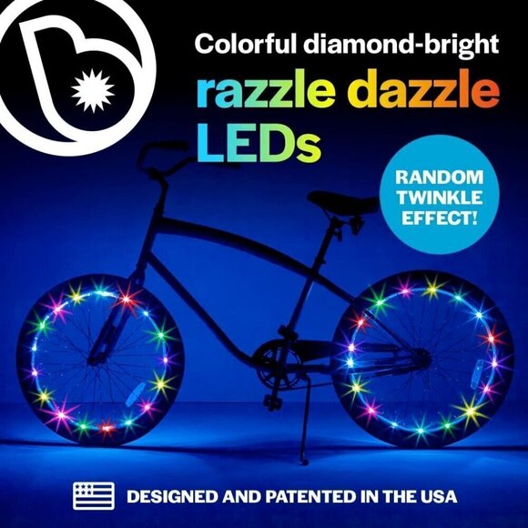 2pks BRIGHTZ WheelBrightz Multicolor LED Twinkle Bike Wheel Light String NIB NEW - Picture 3 of 8